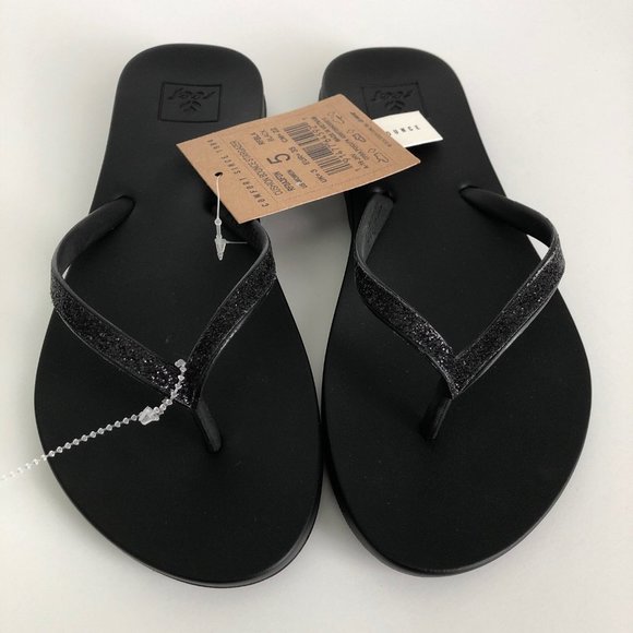 Reef Women/'s Cushion Bounce Stargazer Black Flip Flops Sandals Size 9